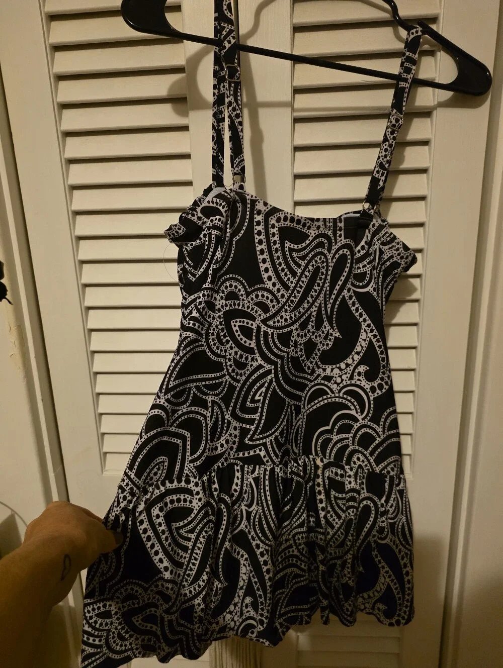 Black & White Printed One-piece Bathing Suit... Like New!!!